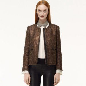 Club Monaco Mora Bronze Tweed Jacket - Size 10